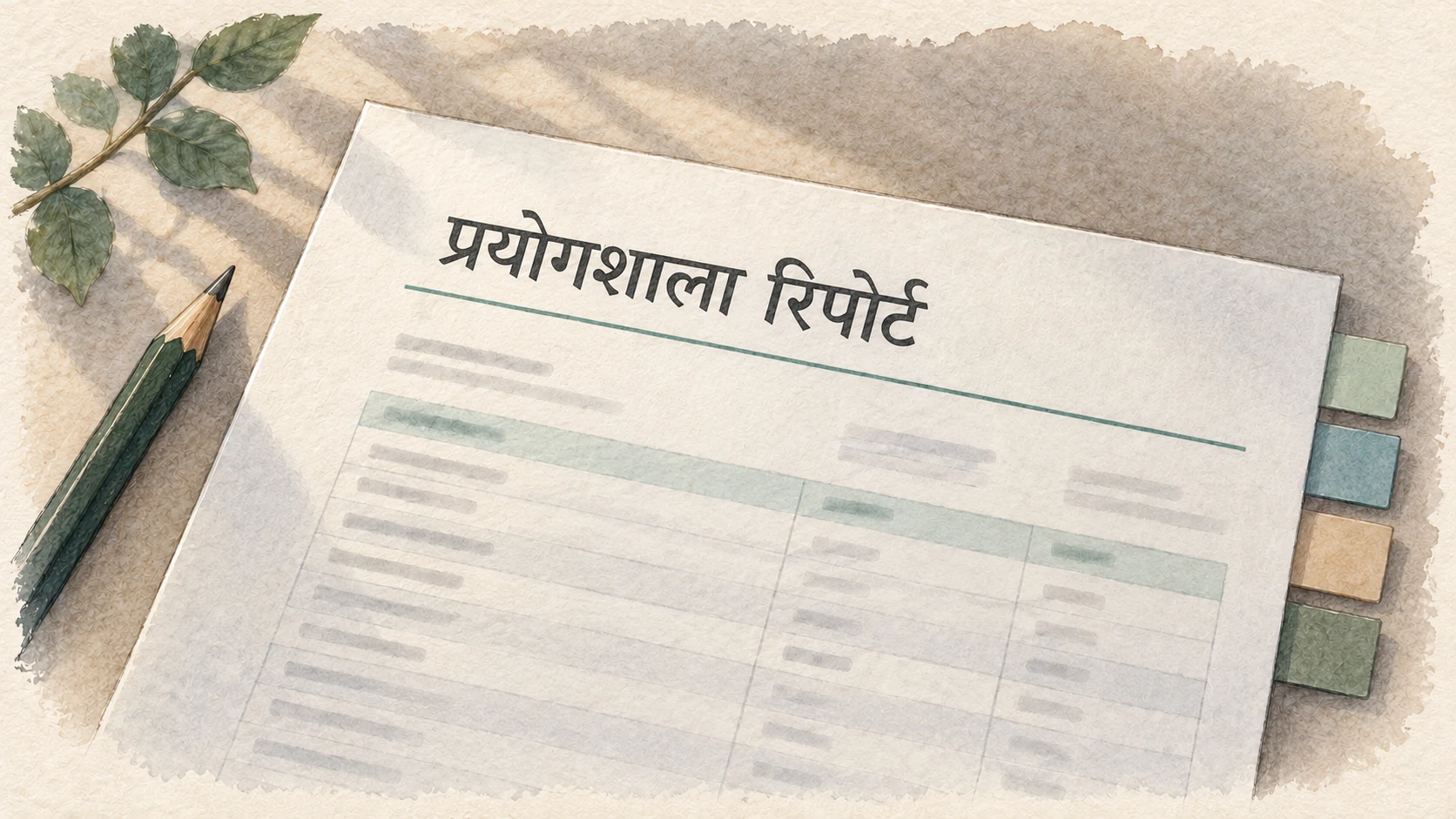 रक्त रिपोर्ट की चार व्याख्याओं की तुलना के साथ दिया गया चित्र