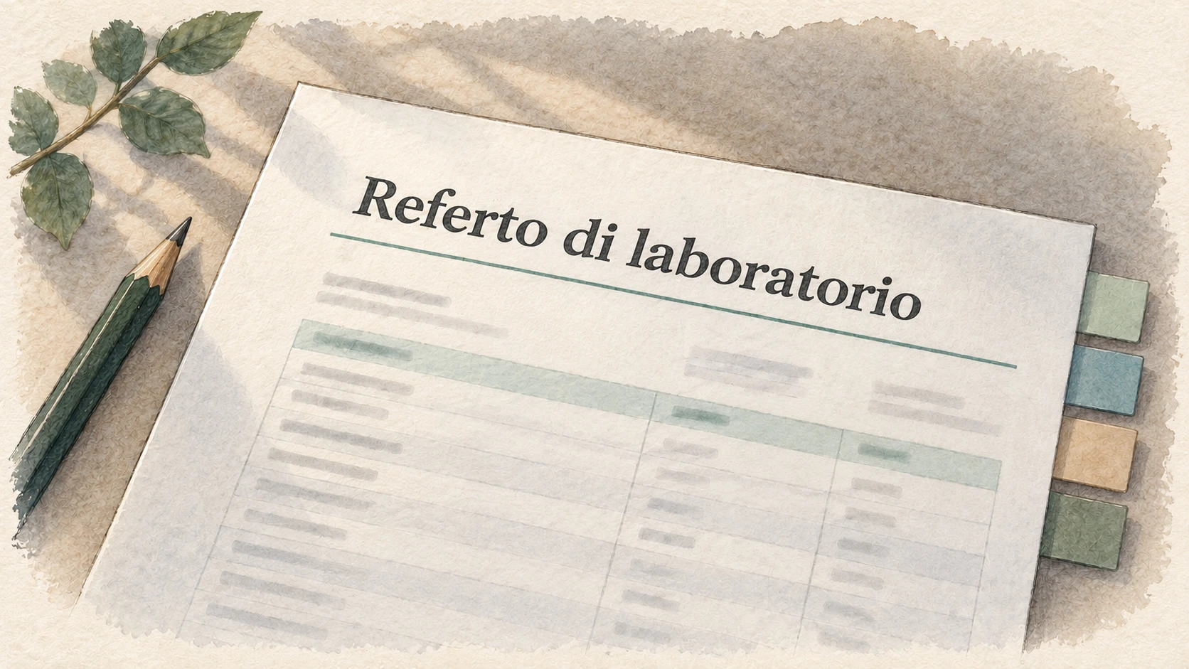Illustrazione che accompagna un confronto tra quattro spiegazioni di un referto del sangue
